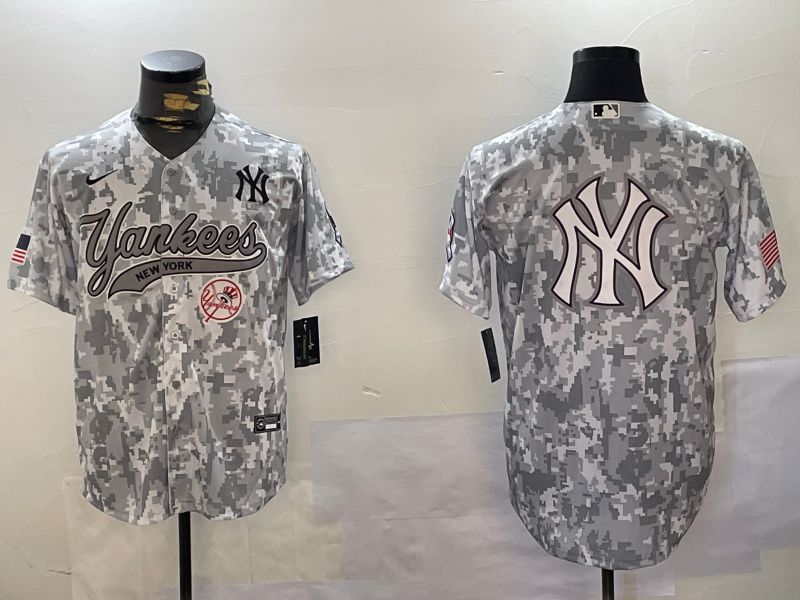 Men New York Yankees Blank Camo Joint Name 2024 Nike MLB Jersey style 5